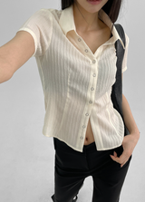 [MADE] Elsop Burton Pleats Blouse (Short-Sleeved ver.)