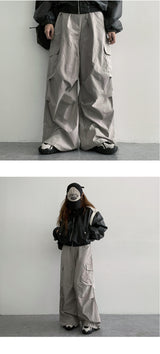 Bedder Pintuck Wide Cargo Pants (5 colors) Hem String!
