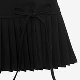 Noir String Pleats Skirt