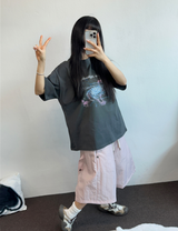 マイギャラクシー☪🌌✨オーロラプリンティングTシャツ 🎀🩶2カラー