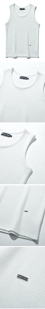 ロゴプレートベーシックノースリーブ_White