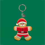  ginger man santa cookie keyring