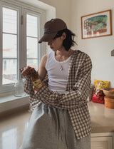 Scuz seersucker check shirt