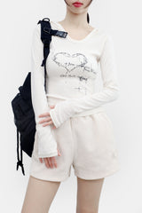 Hobain Warm Heart Hooded T-Shirt