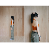 ホルターネックニットベスト_ORANGE