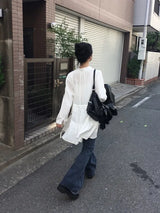 ミャルン ストラップ フレア ミディ ワンピース