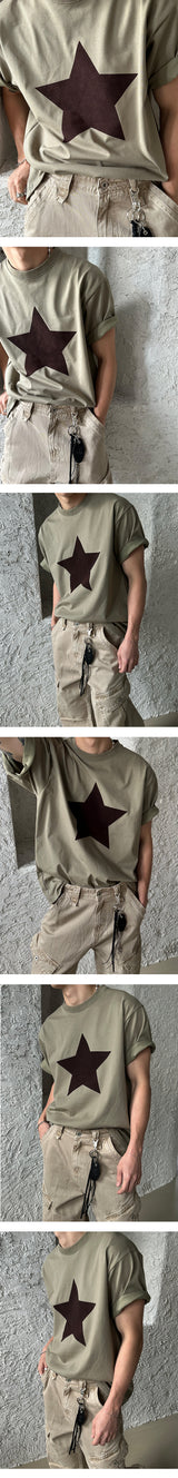 [S/S] ベルベットスターハーフtシャツ