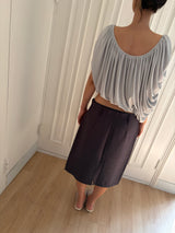 gathered drape top