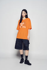 25SS ジッパーディテールデニムショートパンツ ダークブルー