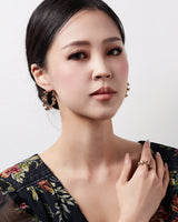 Garden Medium Hoop Earrings Gold