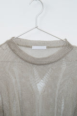 ヴィンテージ グランジ ニット (Gray Beige)
