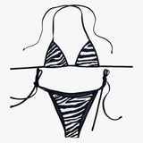 Zoe triangle bikini - wild stripes [micro]