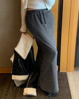 Riket striped long skirt
