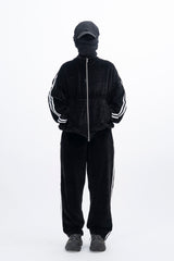 Stua Velour Velvet Set-Up Zip-Up