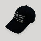 Black Yes Of Course Cap