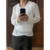 [Unisex] リネンカッティングサマーニット(4color)