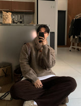 Liu Overfit Wool Mix Round Knit
