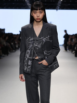 Grey Printed City Suit