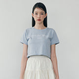 Moon Crop T-shirt - SKY BLUE