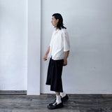 Sheer Openwork Knit Short Sleeve Shirt