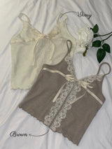 Vintage Mood Ribbon Lace Sleeveless