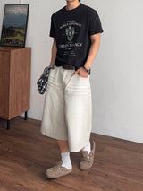 Amber Washed 8/10 Bermuda Pants (3color) (No.962)