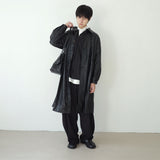 stripe curved wide slacks