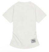 MERIA HENRY NECK RAGLAN SHIRRING HALF T (2COLOR)