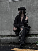 [unisex] summer cool see-through hooded zip-up (2color)