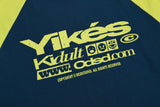 Yikes ロゴ ラグラン グラフィック オーバーフィット Tシャツ