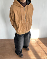 Work Corduroy Hood Zip-Up