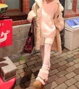 Half fur coat of soft tteokbokki