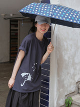 レイニーTシャツ - ディープネイビー