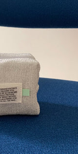 hucha silver cosmetic pouch