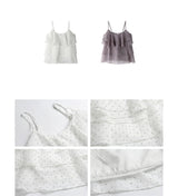 Polka Dot Ruffle Camisole Top