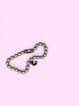 "U"ダークピーチクラッシュカスタムネックレス*金属アレルギー対応