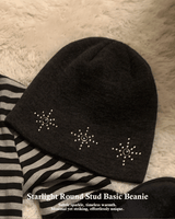 Starlight Round Stud Knit Beanie (6 colors)