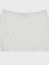 Floral Lace Midi Skirt_White