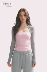 ロジーグレーレイヤードTシャツ