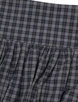 CHECKERED PUMPKIN SKIRT PANTS(NAVY)