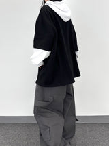 crying layered hoodie