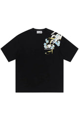 フローラルエンブロイダリーロゴTシャツ