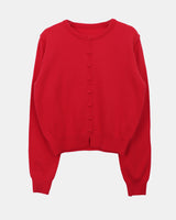 Uran Buttoned Round-Neck Long-Sleeve Cardigan