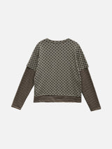 モカドットレイヤードTシャツ（2c）