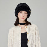 VARZAR Safety Pin Fur Beanie / Black