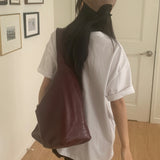 [Daily Bag👜] レザーショルダーバッグ [レッド]