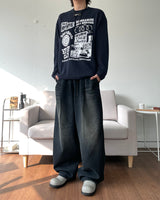 BlueBlack Balloon Denim Pants