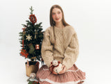 Basic Cable Knitwear (Beige)