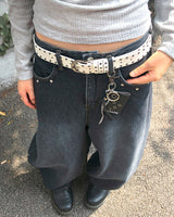 Fame Bohemian Studded Leather Belt