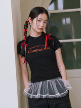 "CHASHIRE CAT" ウィメンズ T シャツ_ブラック
